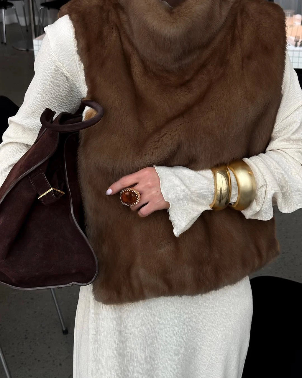 Cardigan en Fourrure