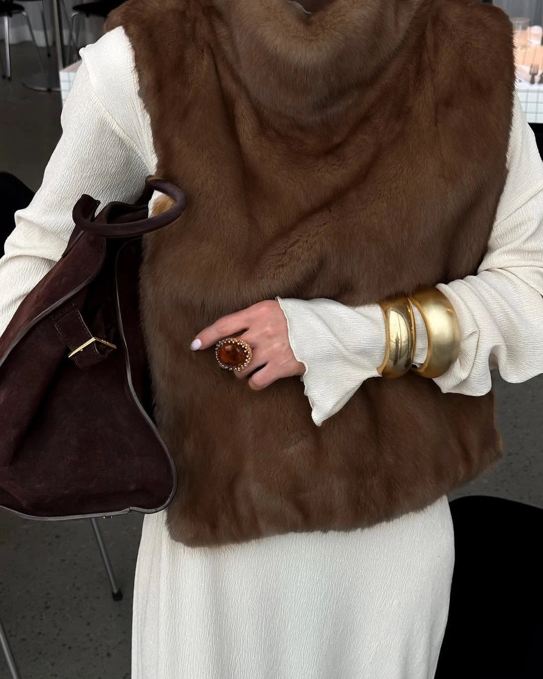 Cardigan en Fourrure