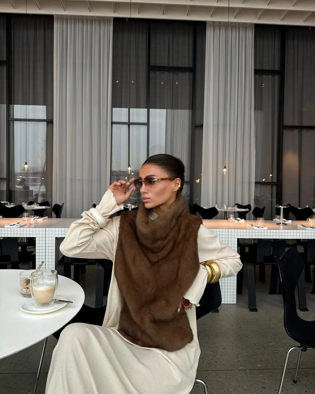 Cardigan en Fourrure