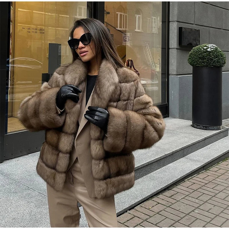 Cardigan en Fourrure