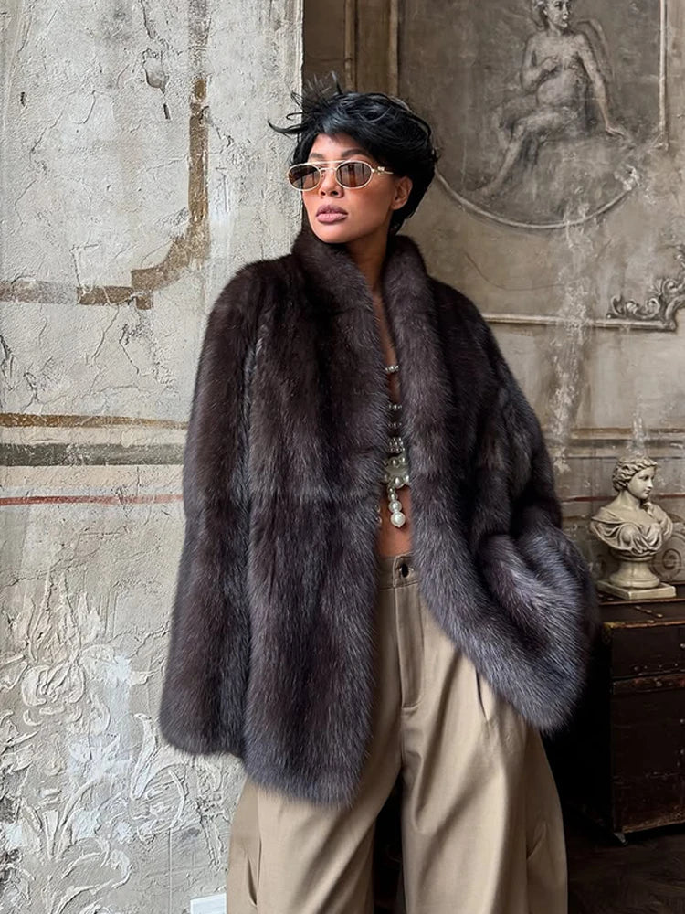 Cardigan en Fourrure