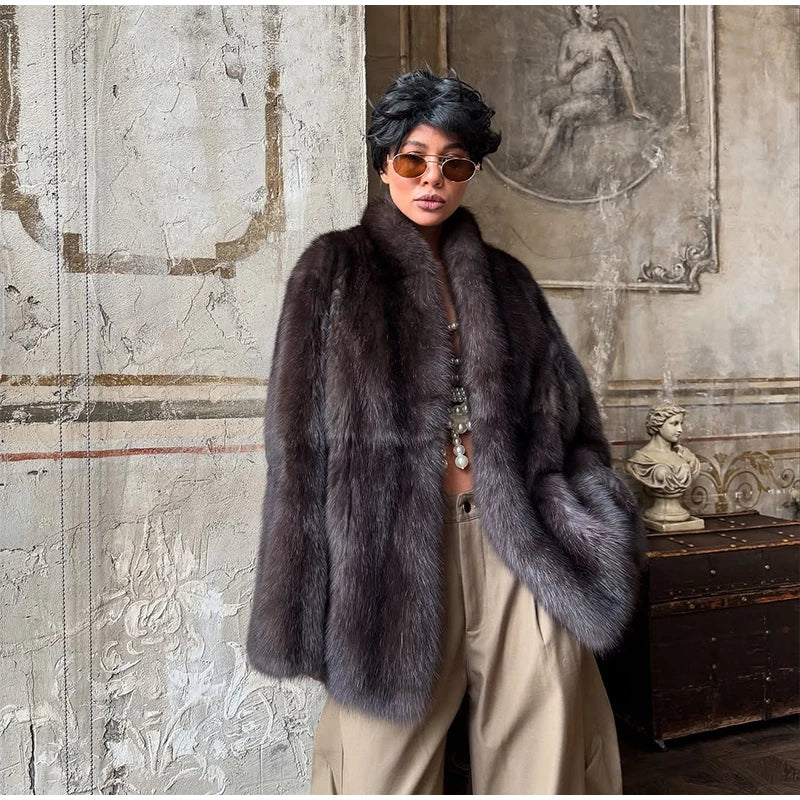 Cardigan en Fourrure